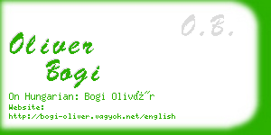 oliver bogi business card